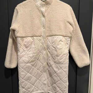 🤍 Athleta Girl Quilted Sherpa Jacket – Size Small (7/8) – Runs Big 🤍